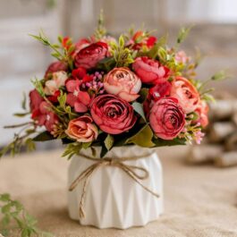 Artificial Flowers Fake Flowers Silk Rose Bouquets Decoration
